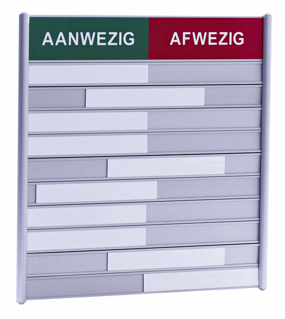 Aan- afwezigheidsbord voor 10 namen Aan- afwezigheidsbord voor 10 namen