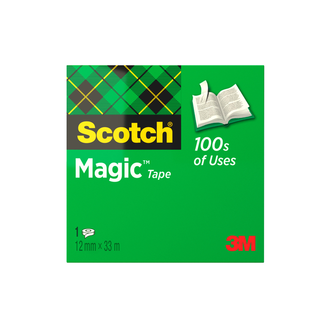 Plakband Scotch Magic 810 12mmx33m onzichtbaar mat Plakband Scotch Magic 810 12mmx33m onzichtbaar mat