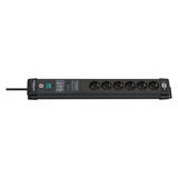 Brennenstuhl Premium-Line, stekkerdoos, 6 sockets, 3m, zwart, met schakelaar en overspanningsbeveiliging