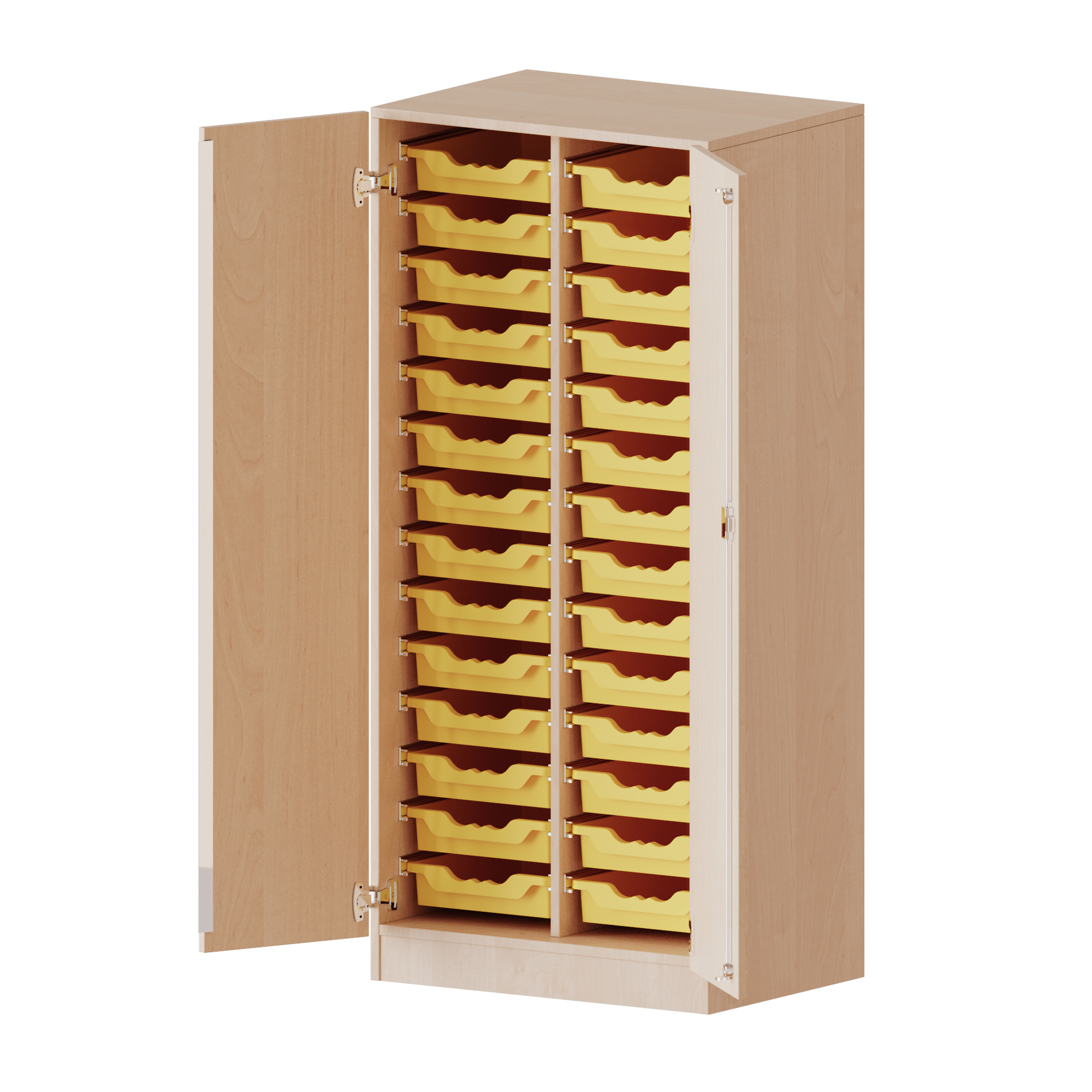 ErgoTray kast, twee rijen, 4 ordnerhoogtes - evo180 serie