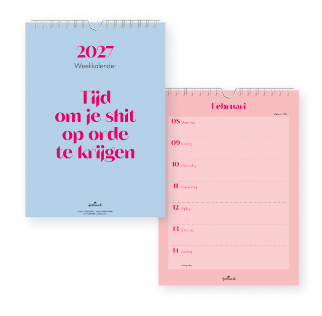 weekkalender, tijdsindeling, opmaak, blauw, roze