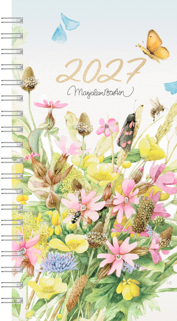 notebook, floraal, vrolijk, dagboek, kalender