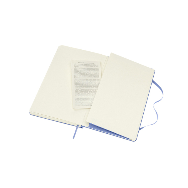 Notitieboek Moleskine large 130x210mm blanco hard cover hydrangea blue