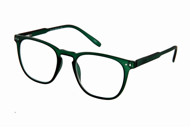 oogverblindingslees, bril, rectangule, kunststof, groene montuur