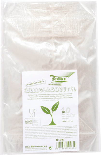 Cellofaanzak Folia 145x235mm 10 stuks transparant Cellofaanzak Folia 145x235mm 10 stuks transparant
