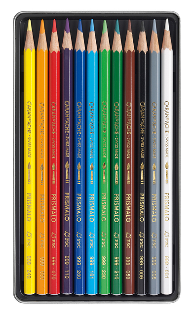 Kleurpotloden Caran d'Ache Prismalo 12 stuks assorti