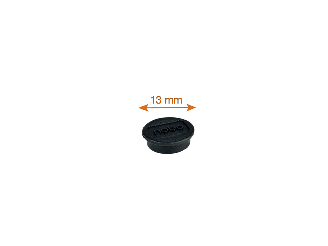 Magneet Nobo 13mm zwart 10 stuks