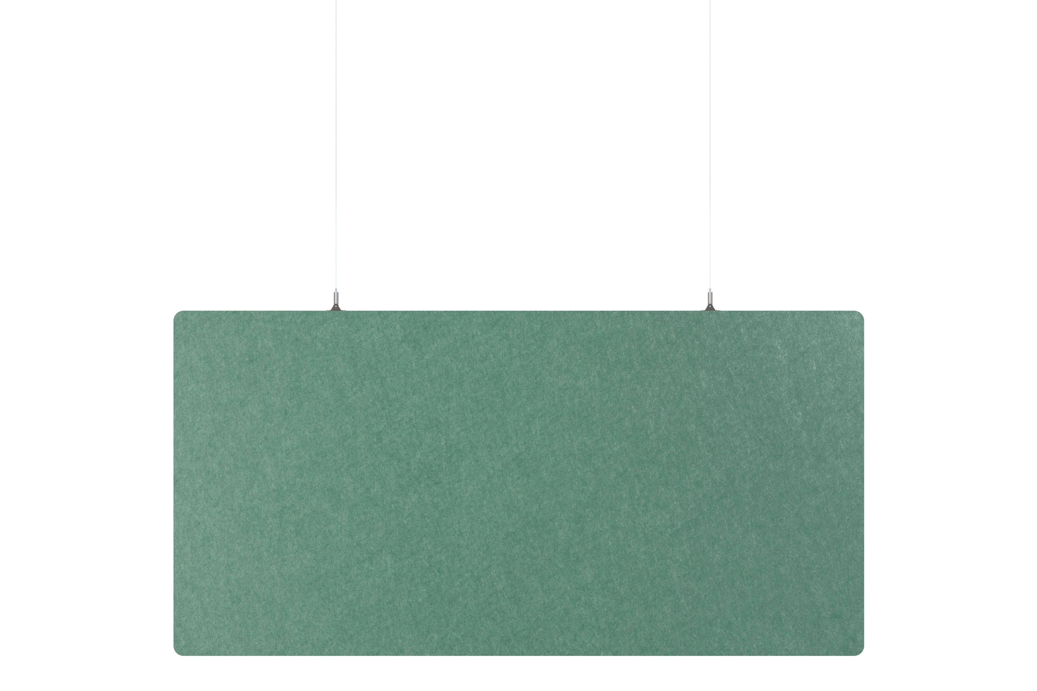 Akoestisch PET-vilt rechthoekig plafondpaneel, petrol groen - 60x120 cm