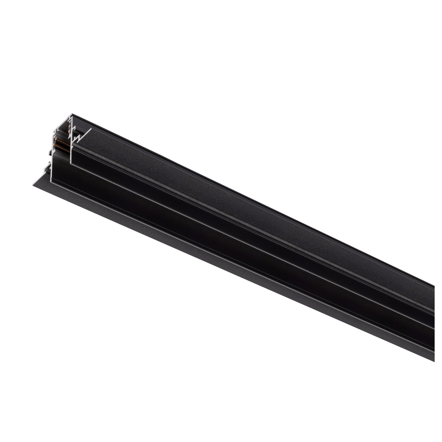 1m inbouwrail, 48V TRACK, zwart, DALI