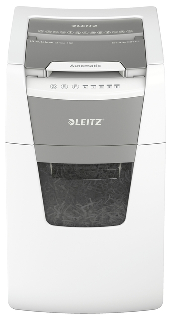 Papiervernietiger Leitz IQ Auto+ Office 150 P4 snippers 4x28mm Papiervernietiger Leitz IQ Auto+ Office 150 P4 snippers 4x28mm