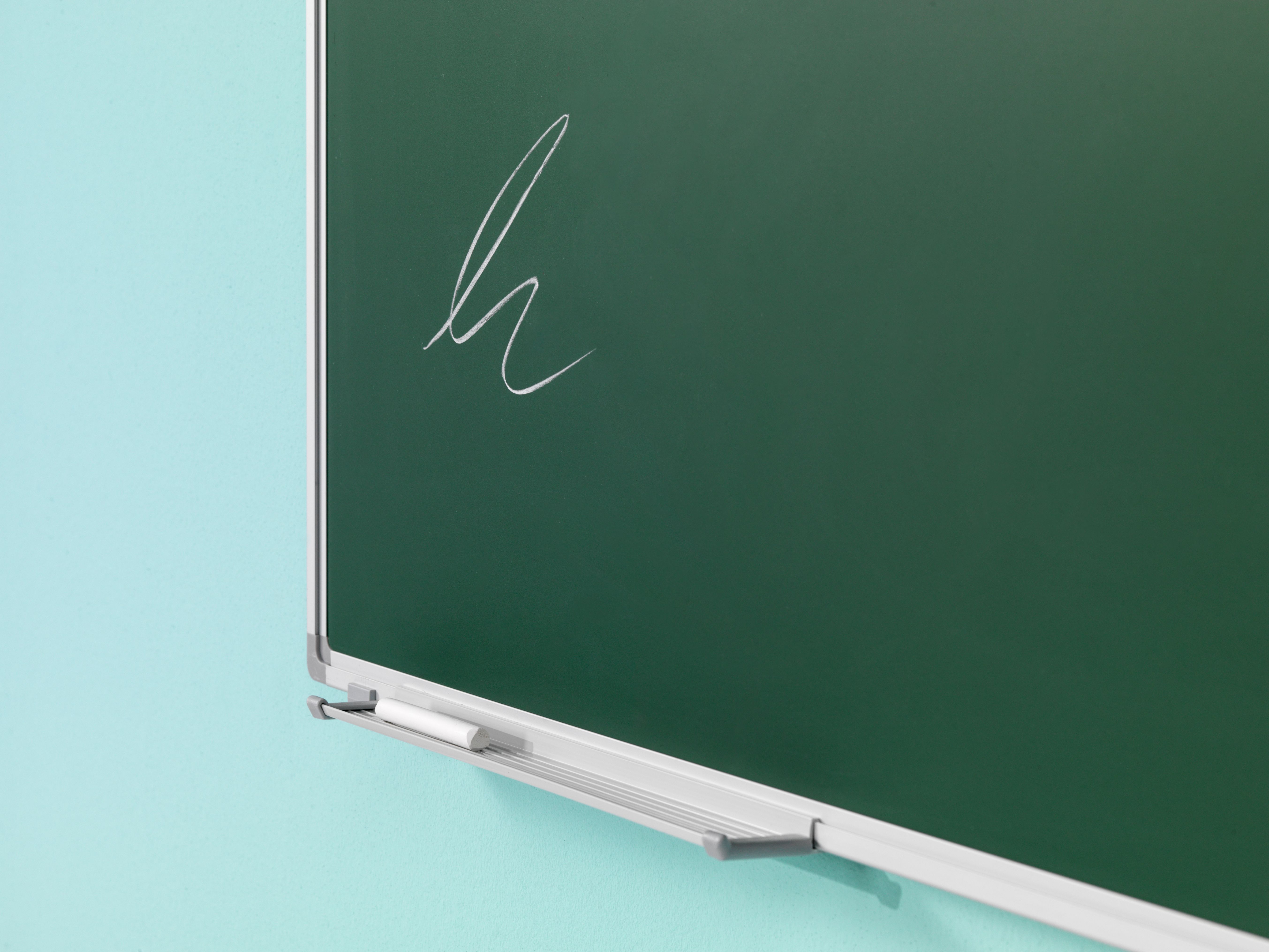Krijtbord Softline profiel 8mm, emailstaal groen - 120x240 cm