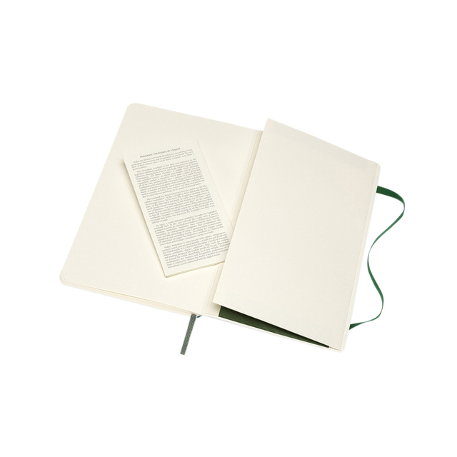 Notitieboek Moleskine large 130x210mm blanco soft cover myrtle green