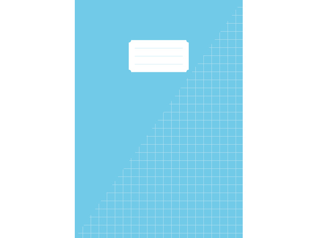 label, box, rectangle, white label, blue background