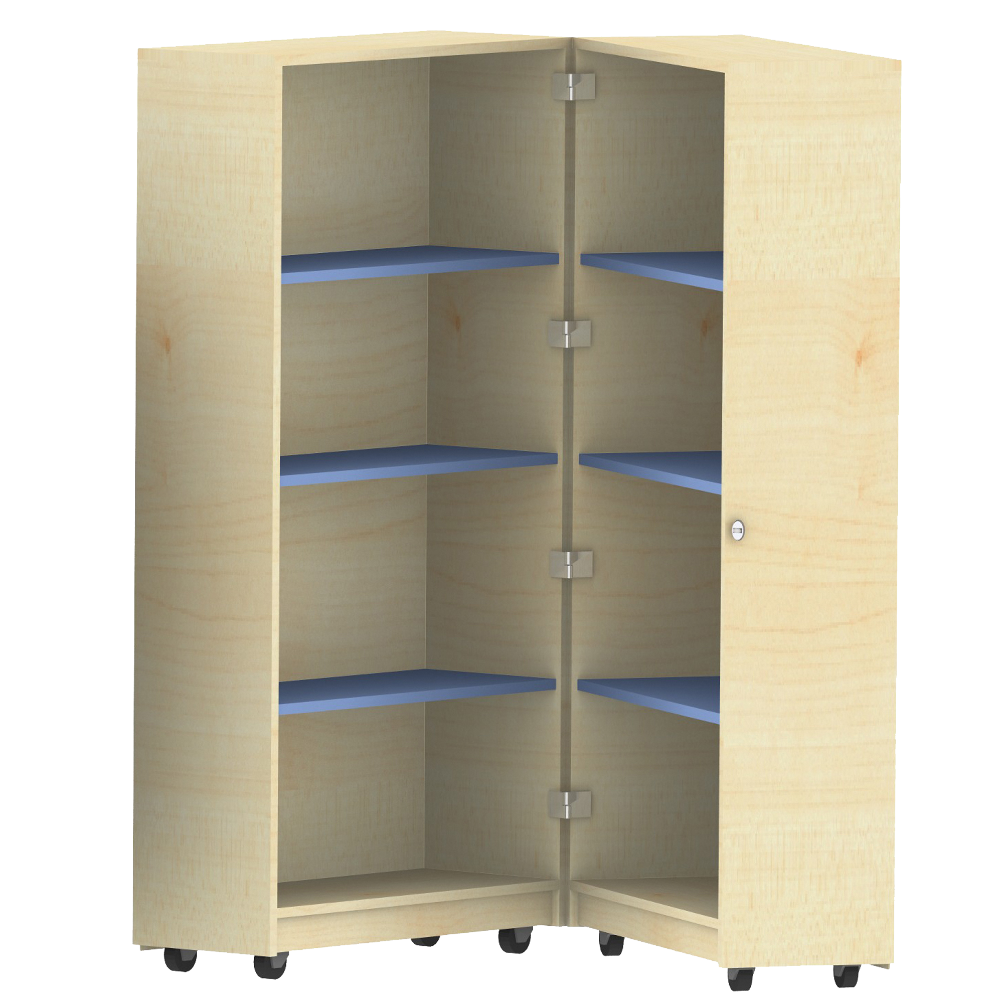 Boekenwagen met 6 planken, inklapbaar, verrijdbaar