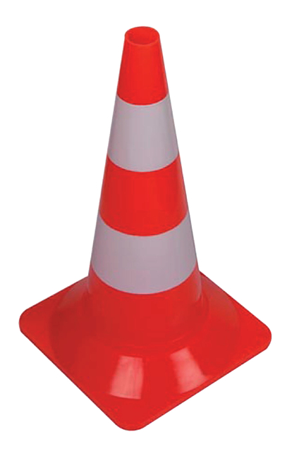 Afbakeningskegel 50cm rood wit Afbakeningskegel 50cm rood wit