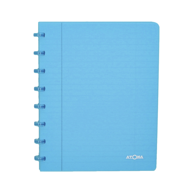 notebook, spiral-bound, blue, plastic, AtoMa