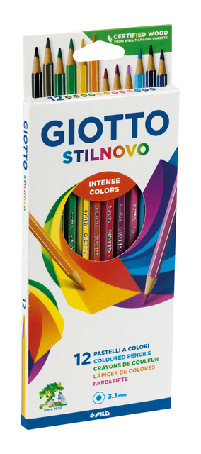 Kleurpotlood Giotto Stilnovo set à 12 kleuren Kleurpotlood Giotto Stilnovo set à 12 kleuren