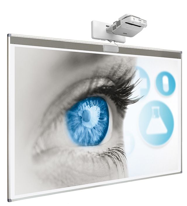 Projectiebord (16:10), Low Gloss, finger touch, Softline 8 mm - 128x201 cm, 83"