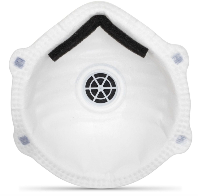 mask, respirator, half-face, valved, white
