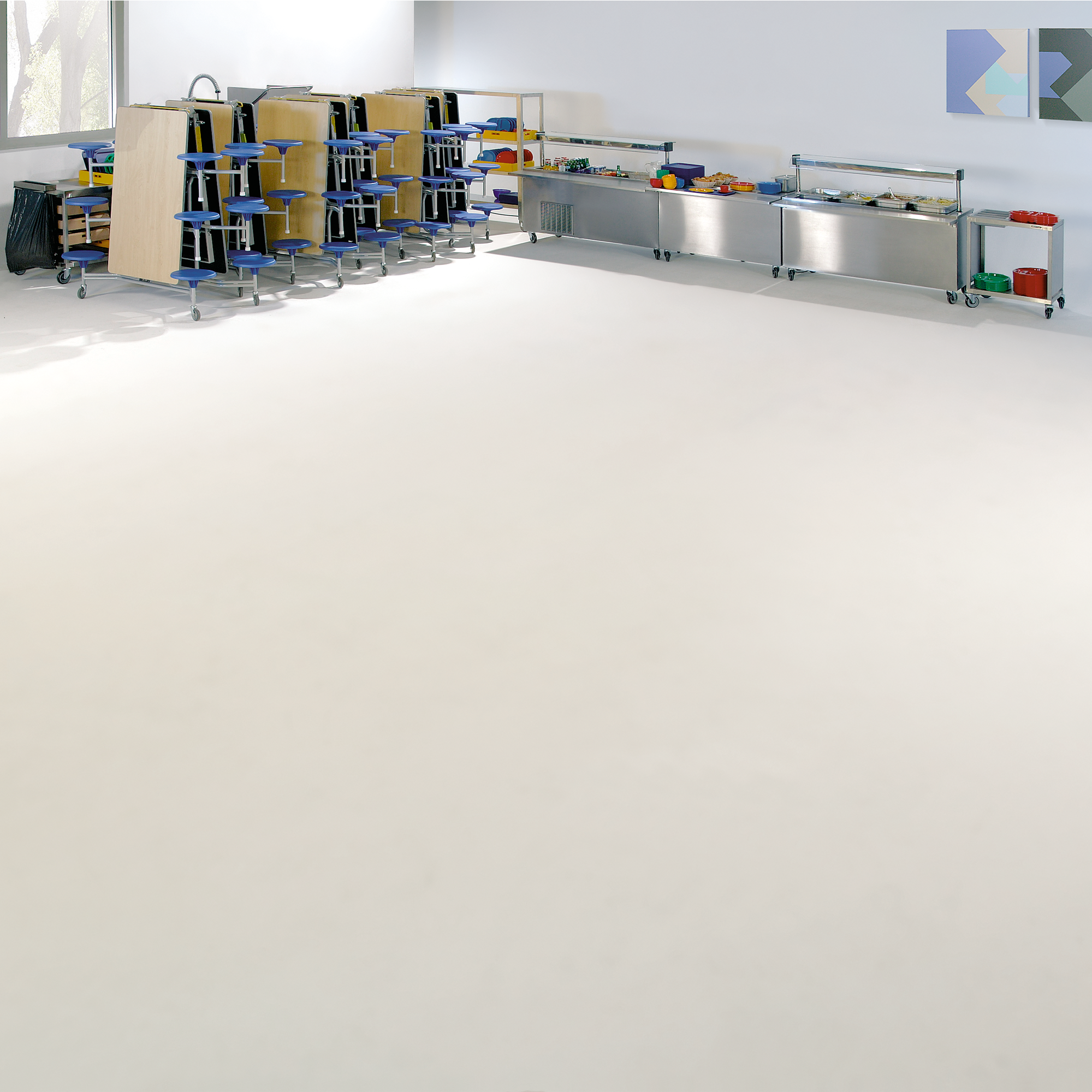 Spaceflex 2.0 klaptafel met geïntegreerde stoelen, laminaat blad, rechthoekig