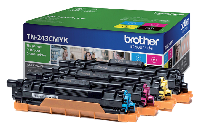 Toner Brother TN-243 zwart + 3 kleuren Toner Brother TN-243 zwart + 3 kleuren