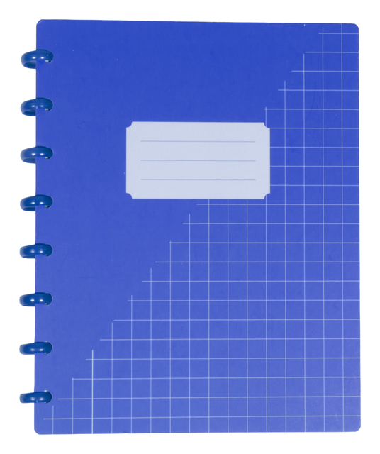notitieboek, spiraalblok, blauw, grid patroont, kleurenblok