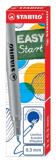 Rollerpenvulling STABILO Easyoriginal fijn blauw doosje à 3 stuks Rollerpenvulling STABILO Easyoriginal fijn blauw doosje à 3 stuks