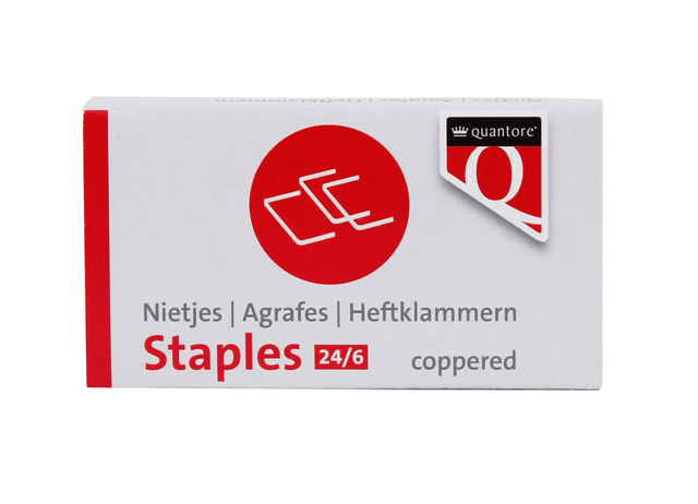 Nieten Quantore 24/6 verkoperd 1000 stuks Nieten Quantore 24/6 verkoperd 1000 stuks