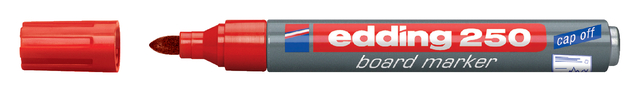 Whiteboardmarker edding 250 rond 1.5-3mm rood Whiteboardmarker edding 250 rond 1.5-3mm rood