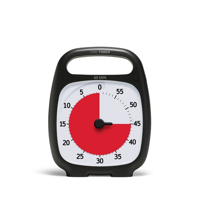 tiemertje, kitchen timer, rvs, rood vlak, 60 minuten