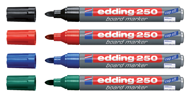 Whiteboardmarker edding 250 rond 1.5-3mm blauw