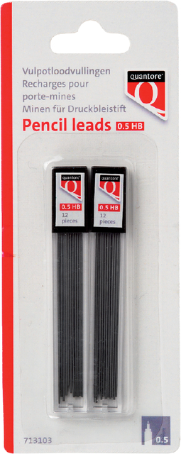 Potloodstift Quantore 0.5mm HB 24 stuks Potloodstift Quantore 0.5mm HB 24 stuks