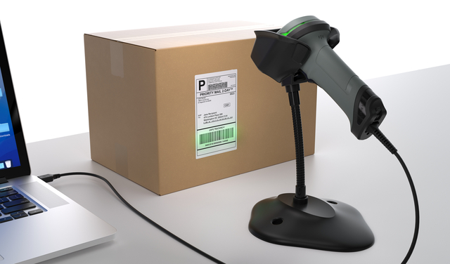 barcode, doos, scanner, USB, barcode scanner