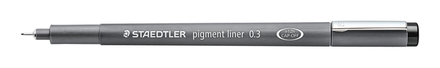 Fineliner Staedtler Pigment 308 zwart 0.3mm Fineliner Staedtler Pigment 308 zwart 0.3mm