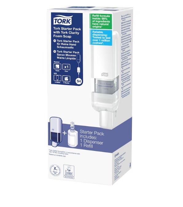 Tork Startpakket ZeepdispensermetFoam zeep S4 wit per stuk
