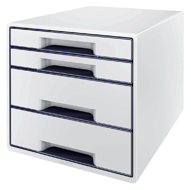 Ladenblok Leitz WOW CUBE A4 maxi 4 laden wit/grijs Ladenblok Leitz WOW CUBE A4 maxi 4 laden wit/grijs