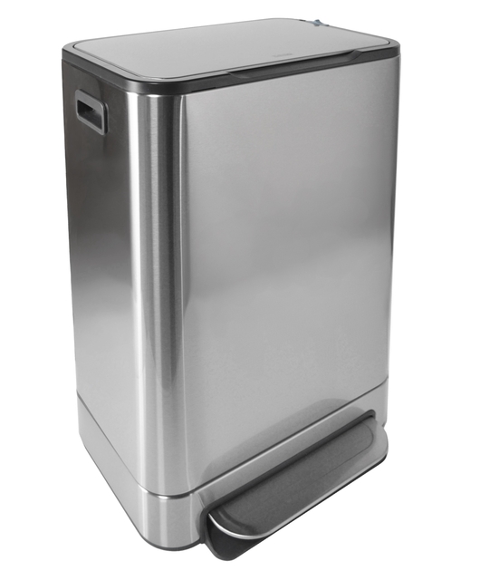Afvalbak Desq pedaalemmer 40 liter RVS zilver