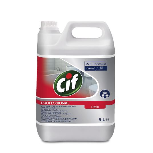Cif Pro Formula 2in1 Sanitairreiniger doos 2x5ltr Cif Pro Formula 2in1 Sanitairreiniger doos 2x5ltr