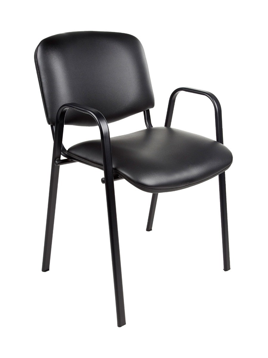 MILOS-Zwart-Semi Leder-Chroom frame