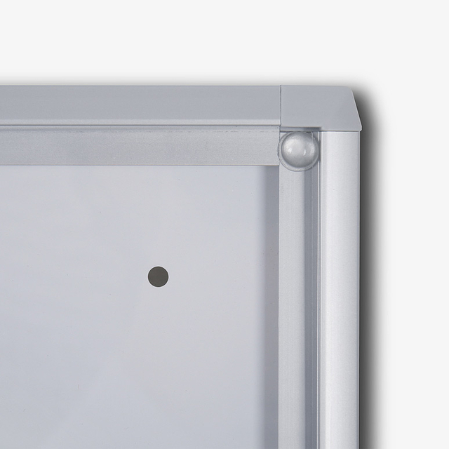 Vitrinebord Quantore voor binnen 2x A4 zilver
