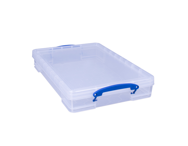 Opbergbox Really Useful 10 liter 520x340x85mm transparant wit Opbergbox Really Useful 10 liter 520x340x85mm transparant wit