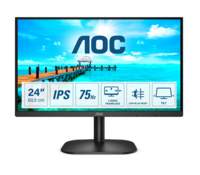 AOC 24B2XH/EU 23.8" | 1920x1080 IPS | 75Hz | Ingebouwde Speakers | VESA-montage | Slank Design | Monitor