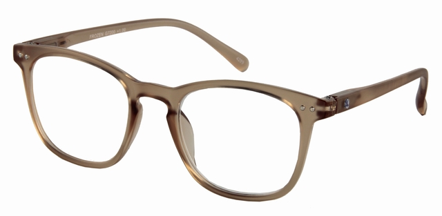 bril, kantoor/bril, metalen brug, brilglas, transparant bruine, framed eyeglasses