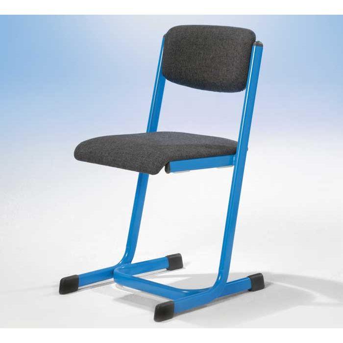 Lerarenstoel met zit- en rugvulling - met versterkt H-vormig frame