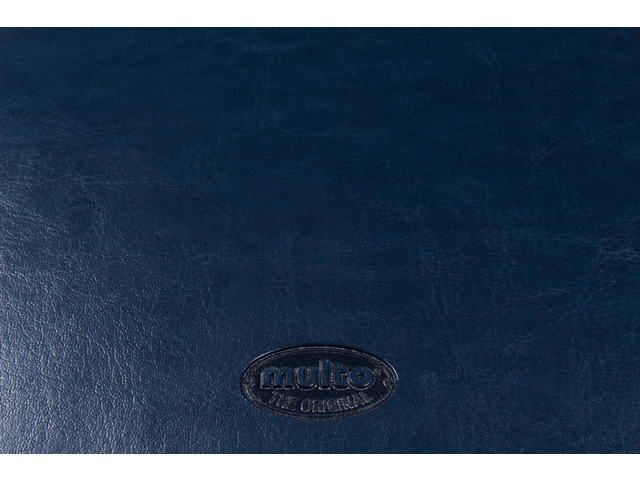 leder, blauw, oval logo, merklogo, textuur leer