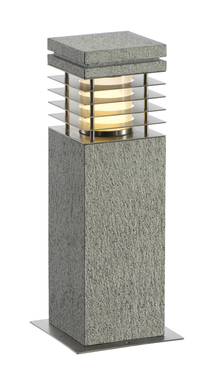 tuinlamp, staander, stenen voet, grijs, lampenpost