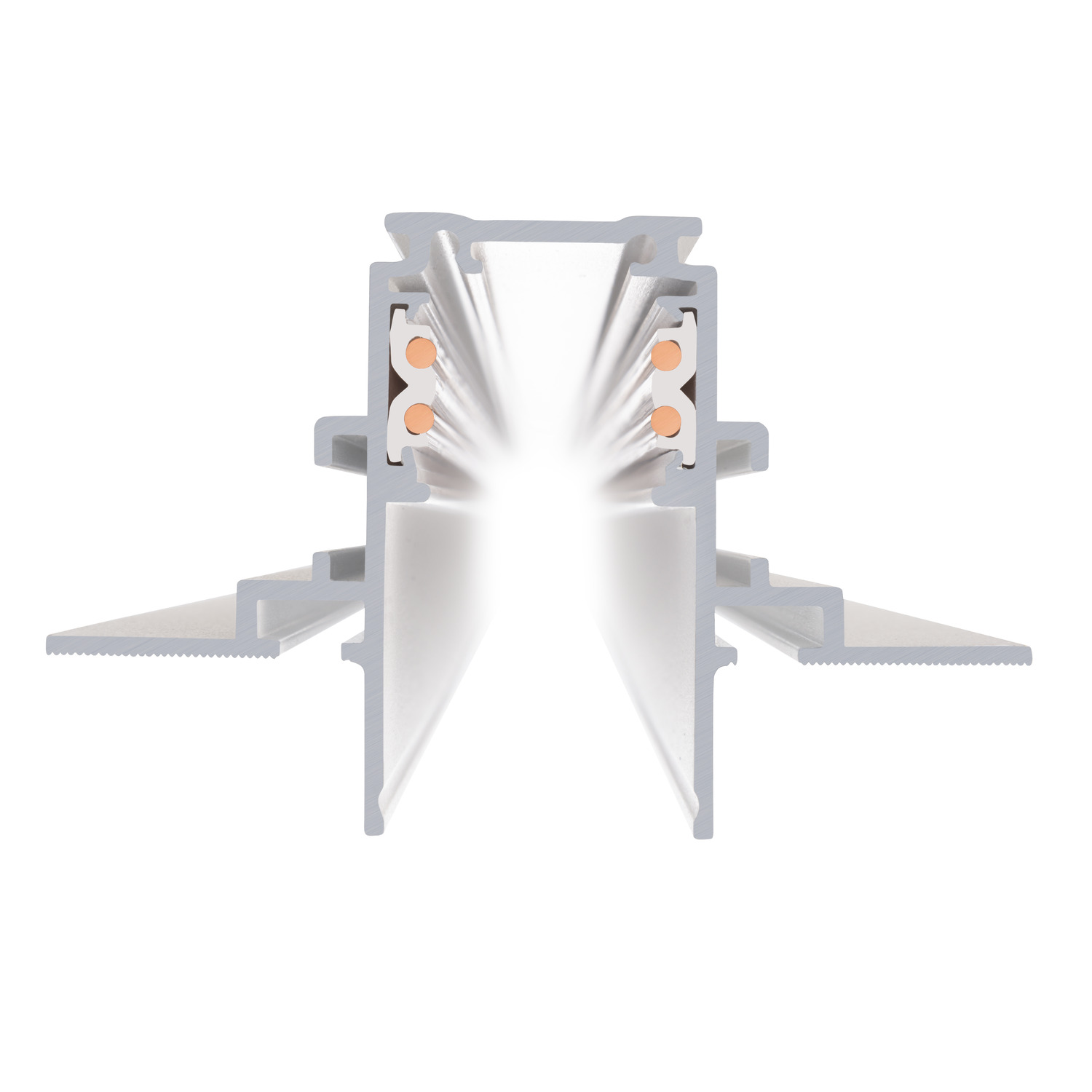 1m inbouwrail, 48V TRACK, wit, DALI