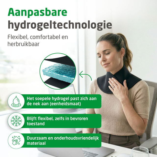 hydrogel, kraag, brace, nek, verwarming