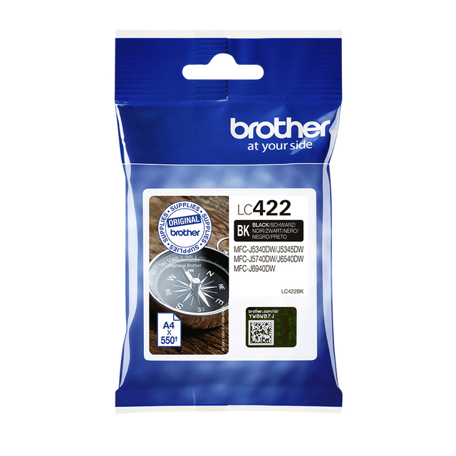 Inktcartridge Brother LC-422BK zwart Inktcartridge Brother LC-422BK zwart