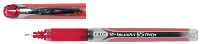 Rollerpen PILOT Hi-Tecpoint V5 Grip fijn rood Rollerpen PILOT Hi-Tecpoint V5 Grip fijn rood